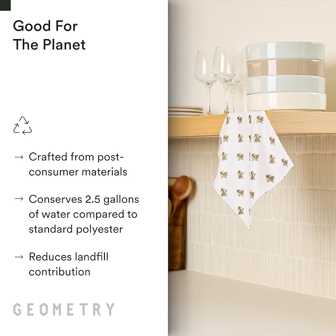 GEOMETRY Dishcloth – Evergreen Collection – Quick-Dry, Ultra-Absorbent