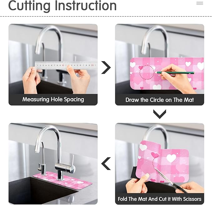 Kitchen Sink Splash Guard 1 PC 30 Inch Sink Faucet Mat Splash Guard