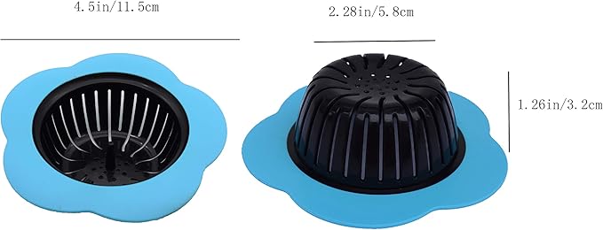 Kitchen Sink Strainer 4 Pack, Pouring strainers，Drain FilterLarge Wide Rim 4.5"