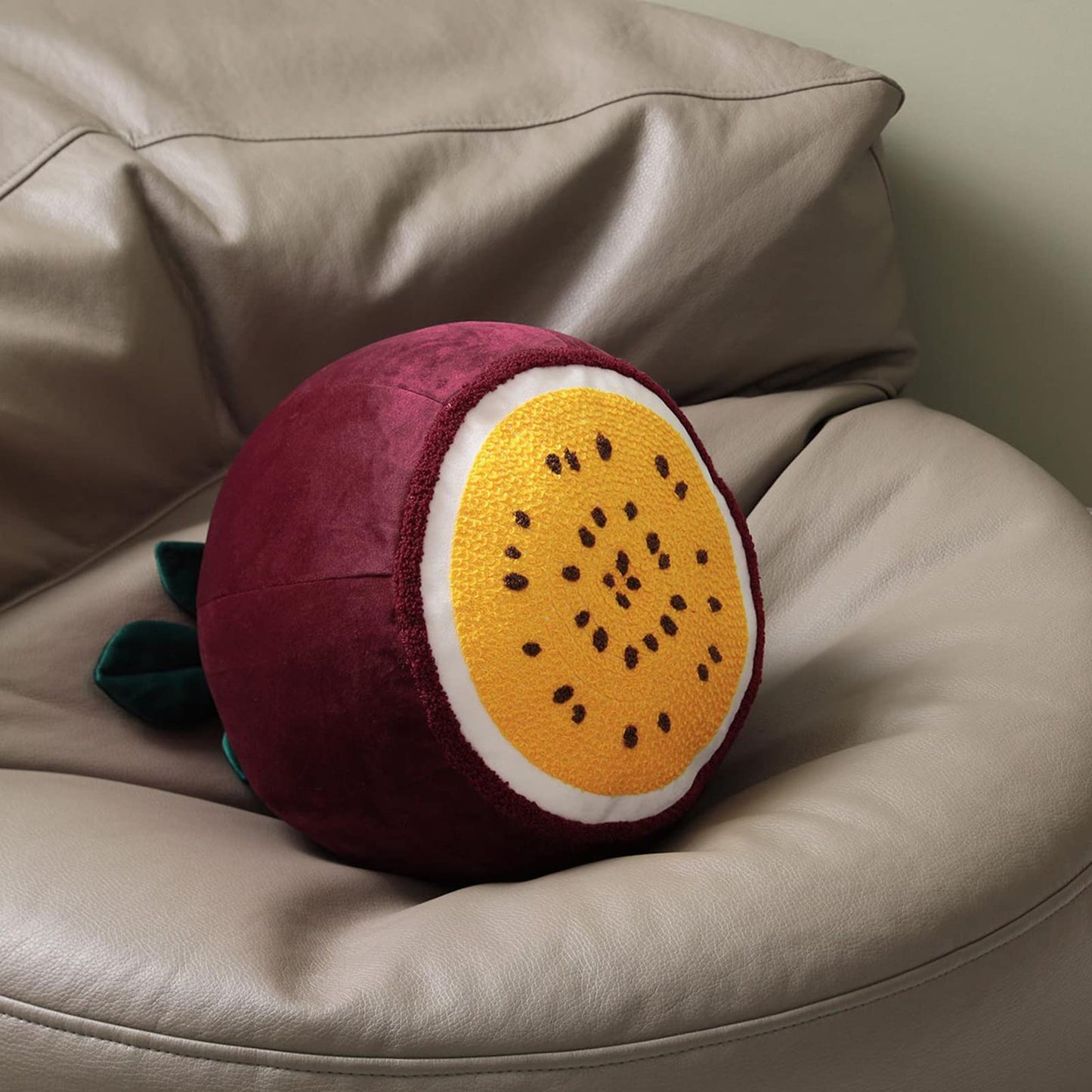 Phantoscope Papaya Shaped Throw Pillow, Fruit Themed Cushion for Couch, Bed and Chair, Pink, 10 x 15 inches