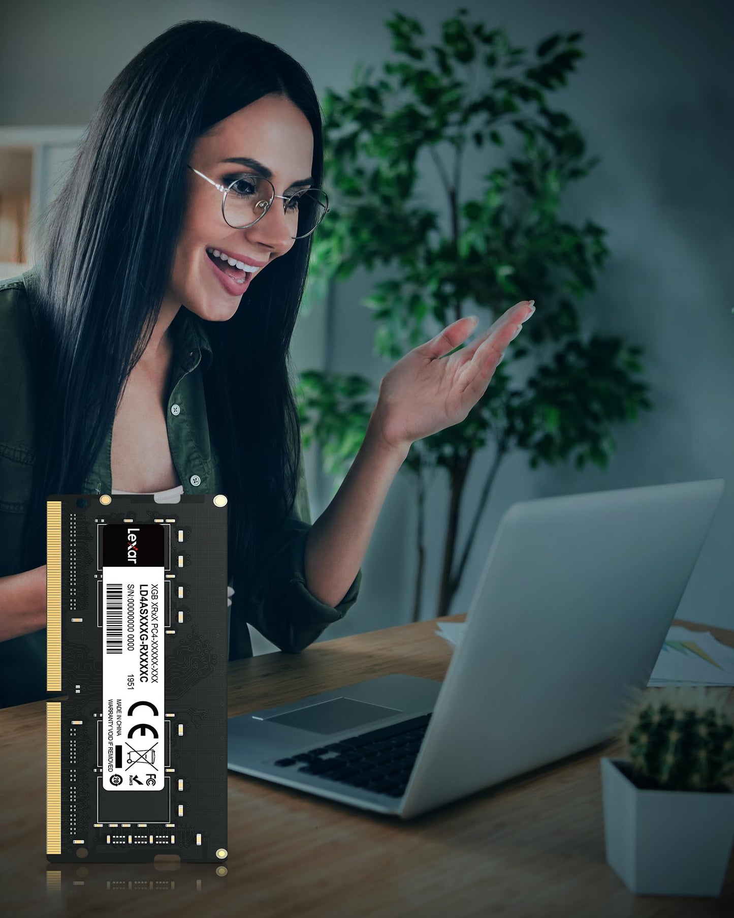 Lexar SODIMM 16GB DDR4 RAM 3200 MHz, 260-Pin DDR4 SODIMM Laptop Ram, High-Performance SO-DIMM, PC Laptop Computer Memory (LD4AS016G-B3200ASST)