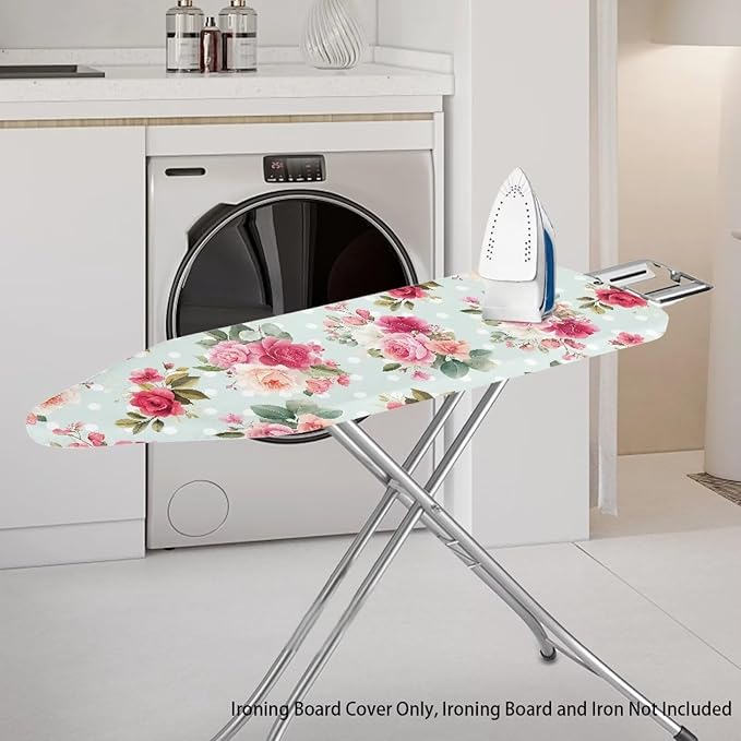 Flower Print Cover for Ironing Board 15x54 Inch Standard Size Flower Print Iron