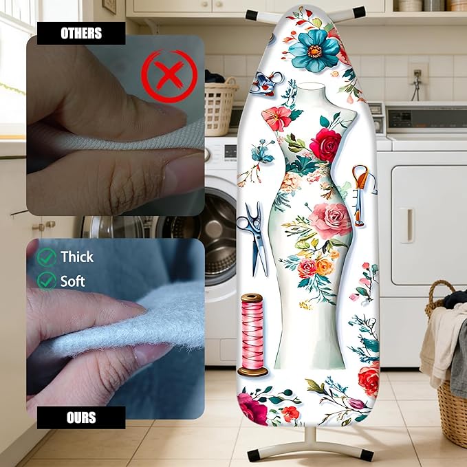 Nuxovilar Ironing Board Cover Needle Cotton 15x54 Inches | Ironing Board Cover