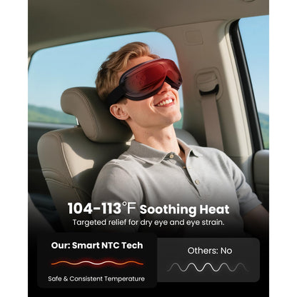 BOB AND BRAD Eye Massager FSA Eligible/HSA Eligible, EyeOasis 2 Heated Eye Mask for Migraines with Music, Smart Migraine Massager Reduce Dry Eyes Improve Sleep, Birthday Gifts for Women Men Mom Dad