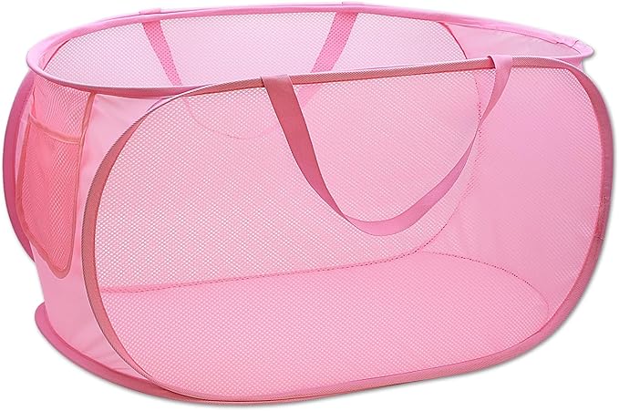 Pop Up Laundry Hamper, Collapsible Horizontal Baskets