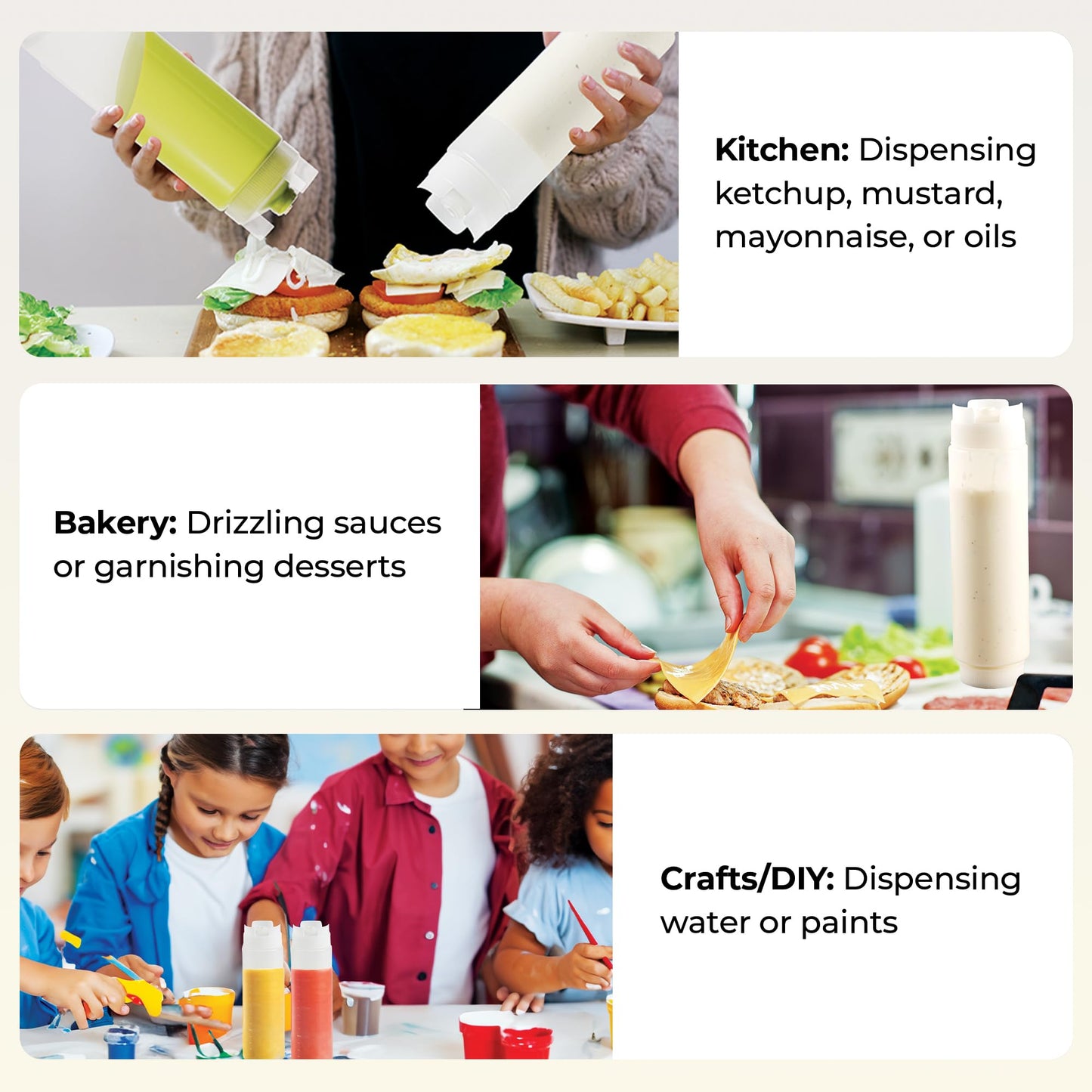 Restaurantware 16oz. FIFO Inverted Plastic Squeeze Bottle with Refill and Dispensing Lids - First In First Out - Perfect for Restaurants Catering and Food Trucks - 1ct box