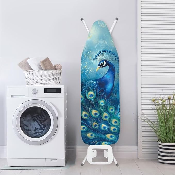Peacock Ironing Board Cover and Pad 15x54 Inch Standard Iron Board Cover