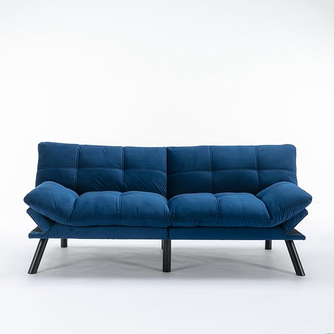 GDFStudio Hayezc Loveseat Sofa, Convertible Sofa Bed, 2-in-1 Folding Modern