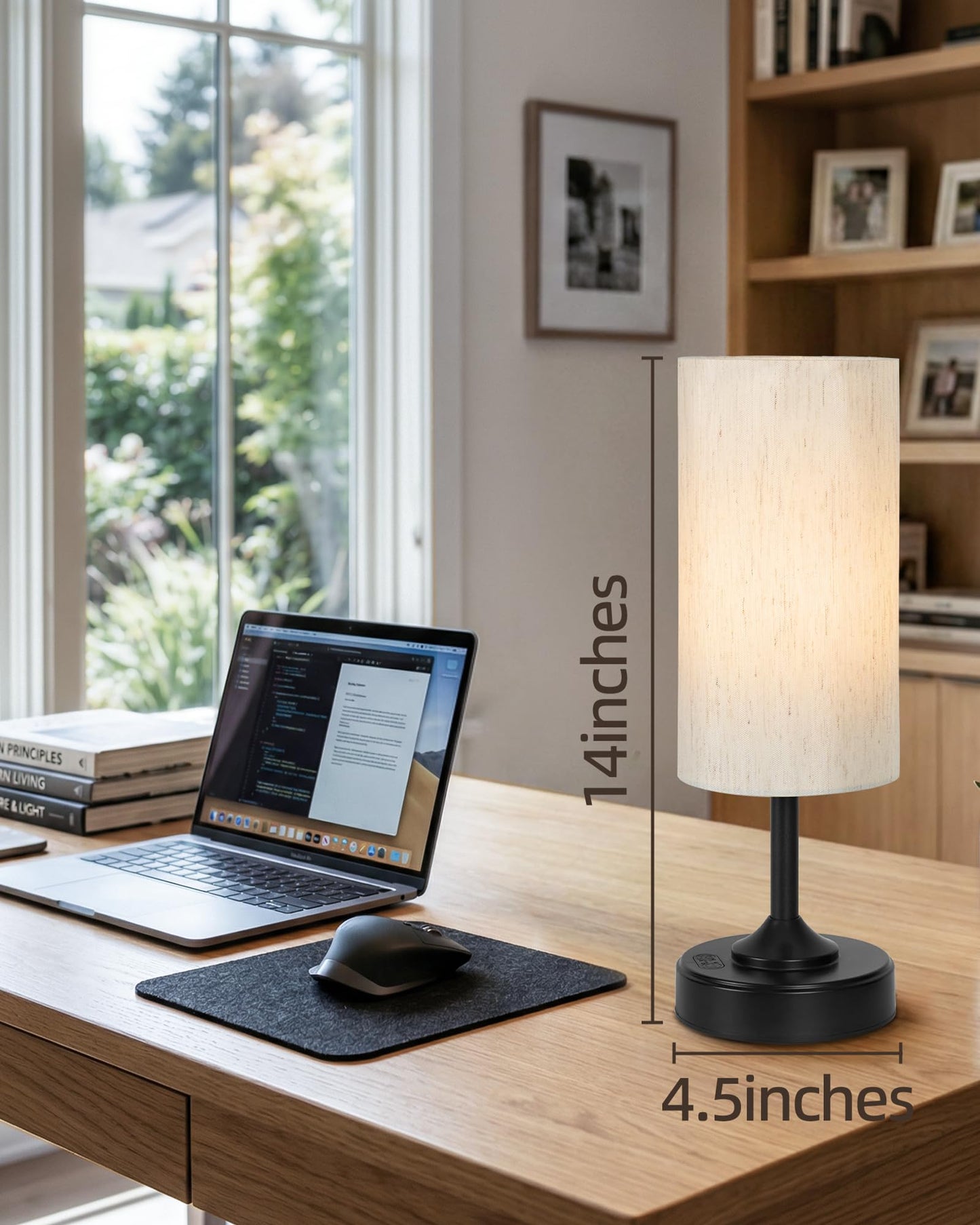 EZVALO Cordless Table Lamp, Ambient Light, Dimmable, Touch, Timer, 2700K, Decor, Portable, LED, Desk Lamp, Bedside, Kitchen Lamp, Wireless, Rechargeable, Battery Operated, for Bedroom, Living Room