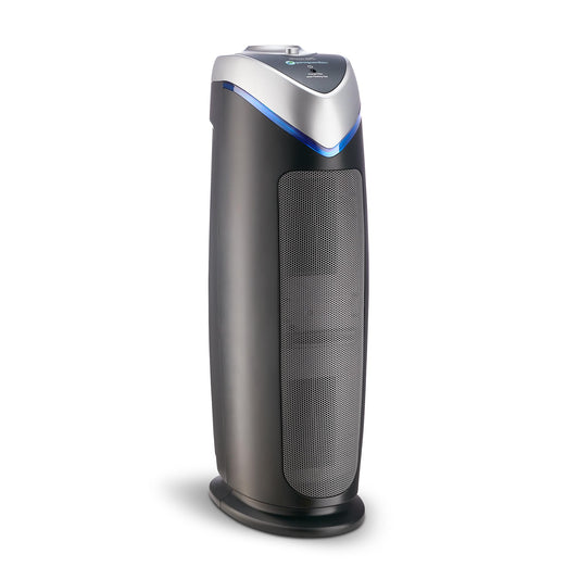 GermGuardian Air Purifier for Home with HEPA Pure Filter, for Wildfire Smoke, Pet Dander, Pollen, Odors, Large Rooms Up To 743 Sq. Ft., Removes 99.97% Pollutants, UV-C Light, 22", AC4825E, Gray