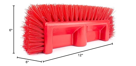 SPARTA Multi-Level Tile Scrub Brush 12" Wide Brush Head, Heavy-Duty Tile