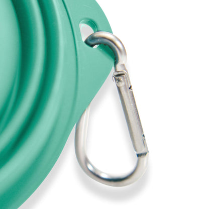 Ruff Products BarkBowl (800ml) - Collapsible Dog Bowl (Tiffany Blue) Premium Quality, Platinum-Cured Food Grade Silicone, No Plastic Rim, Food Safe, Large Travel Bowl