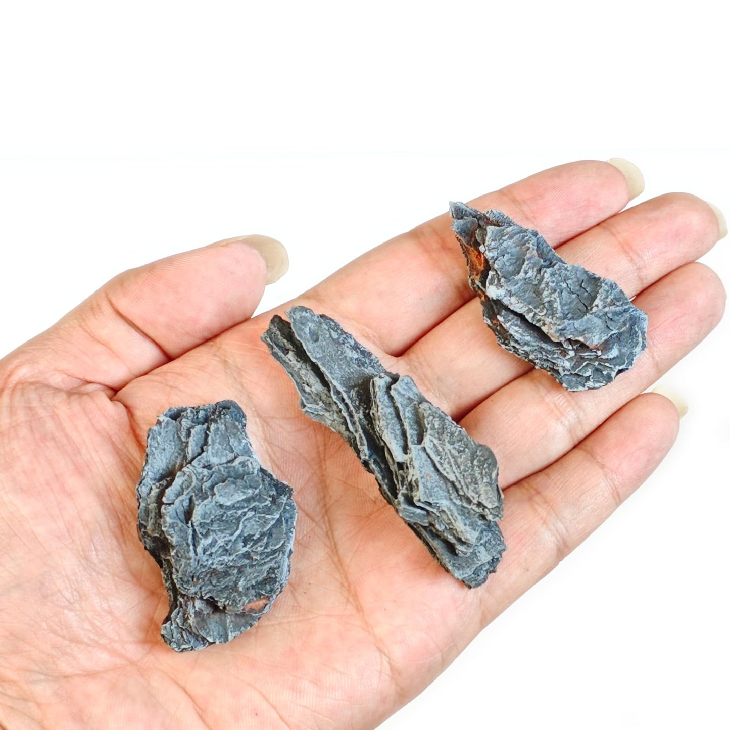 Kai Dream Miniature Stones for Terrarium - Tree Bark Diorama Rocks for Miniature Terrain Display - Lightweight Reptile Habitat Decor - NOT for Aquarium Underwater Use - 24Pcs Slate Stone (1-2 inch)“