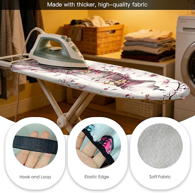 Nuxovilar Ironing Board Cover Needle Cotton 15x54 Inches | Ironing Board Cover