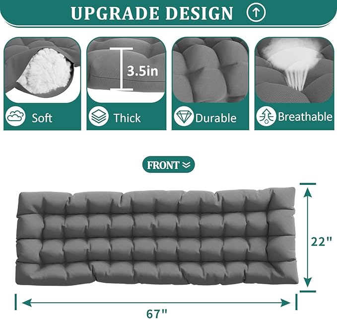 UDPATIO Oversized Zero Gravity Chair 33In XXL Patio Reclining Chair with Cushion, Outdoor Folding Recliner with Pillows, Cup Holder, Foot Rest & Padded Headrest, Support 500LB (2, Dark Grey-XL)