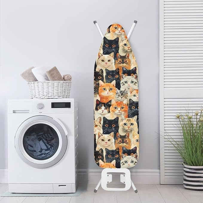 GLENLCWE Cute Cat Ironing Board Cover Full Size Scorch Resistant Replacement