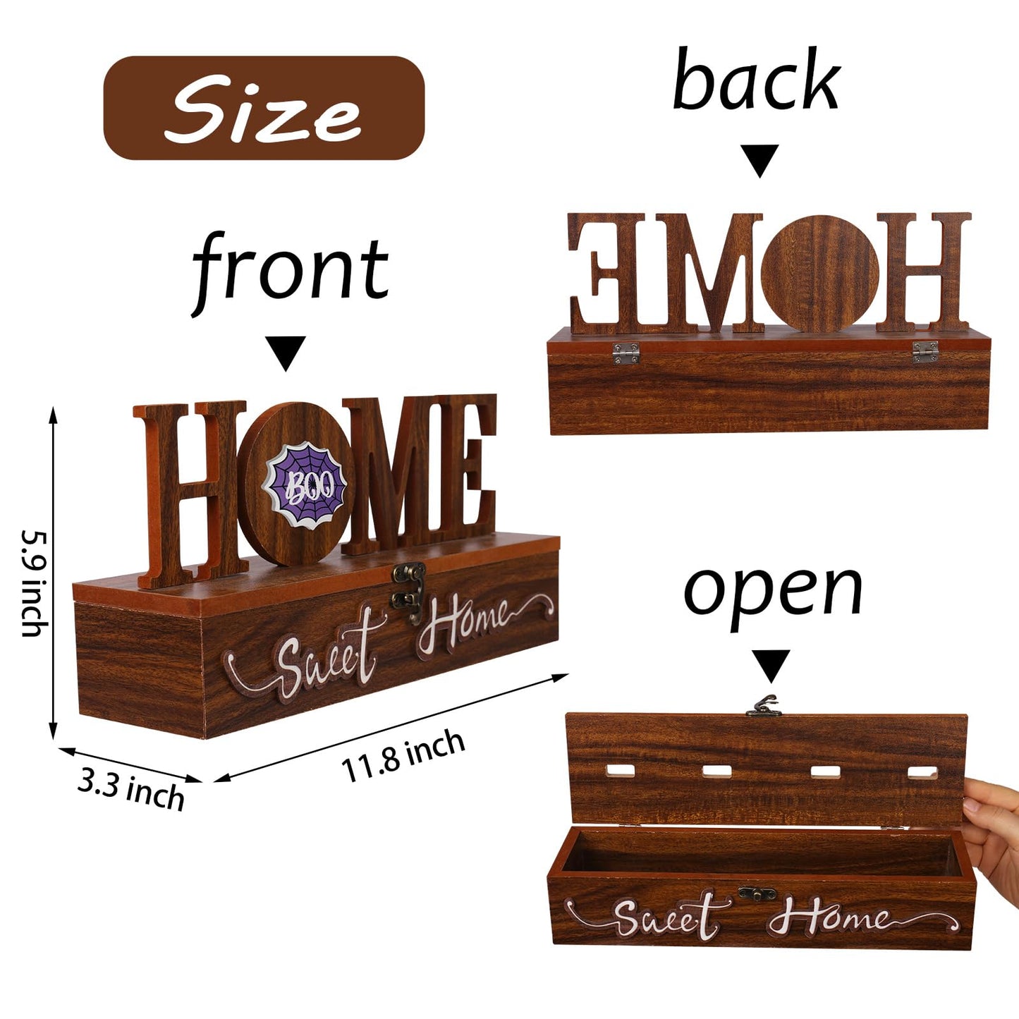 JIALEIXI Interchangeable Home Sweet Home Sign, Wooden Seasonal Tabletop Plaque Decorations, for All Seasonal Desktop House Living Room Indoor Decor.