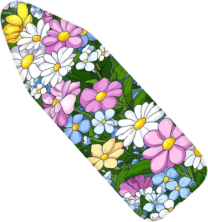Nuxovilar Colorful Mixed Flowers Ironing Board Cover, This Cover Fits Most