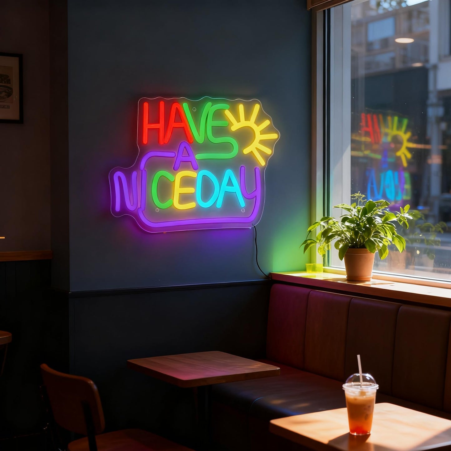 Neonawall Have A Nice Day Neon Sign for Wall Decor Light Up Letters Led Sign Birthday Party Gifts Led Decorative Night Signs Motivational Room Decorations Supplies Gift for Friend Home Bedroom Dorm