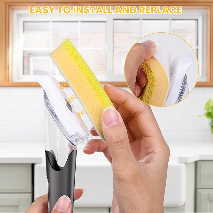 Soap Dispensing Replacement Dish Brush Storage Set