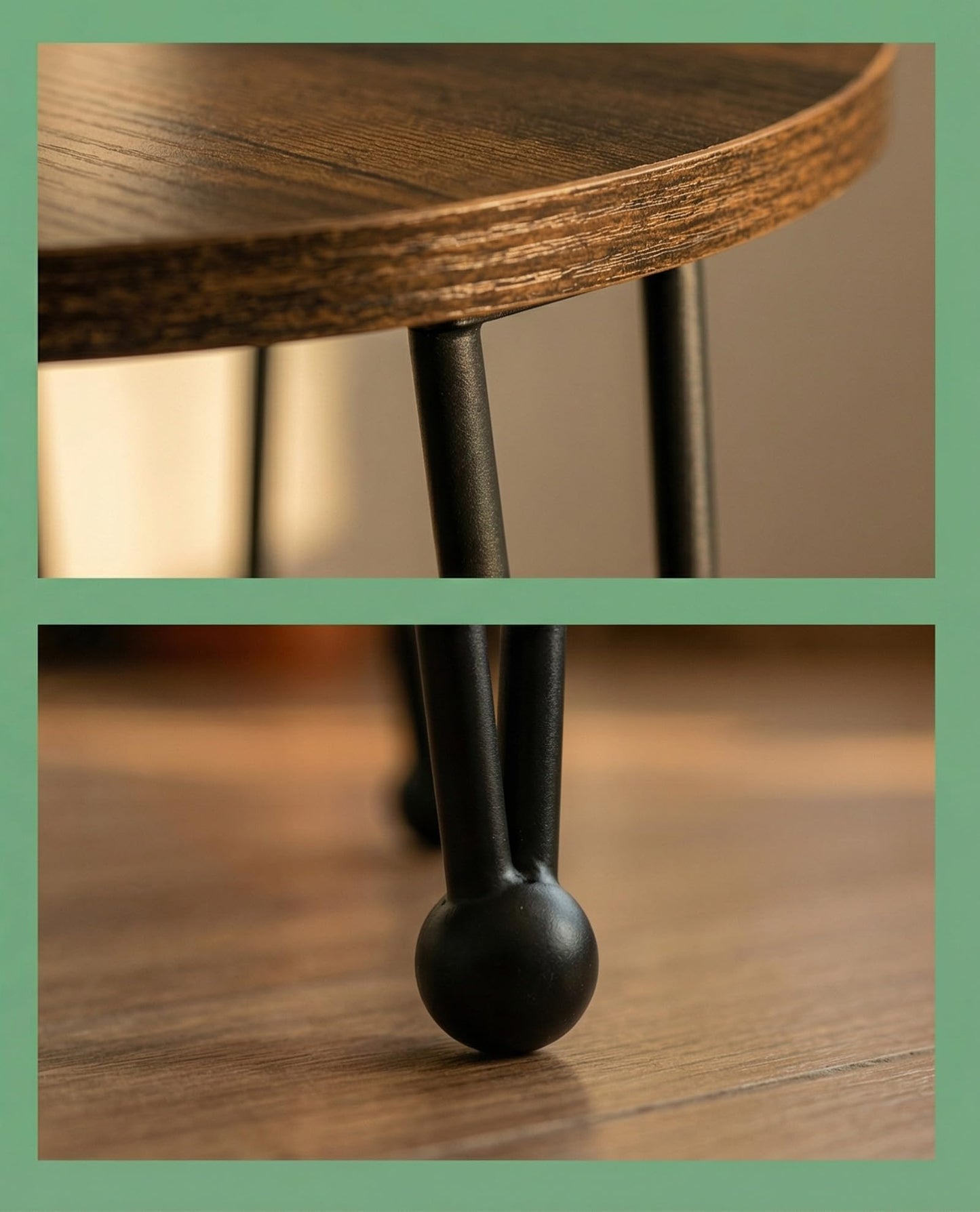 iLTreFlo 17 Inch Tall Metal Plant Stand Indoor,Heavy Duty Flower Pot Holder with 11.5 Inch Modern Round Board Table,Sturdy Metal Tripod Design Side Table,Matte Black