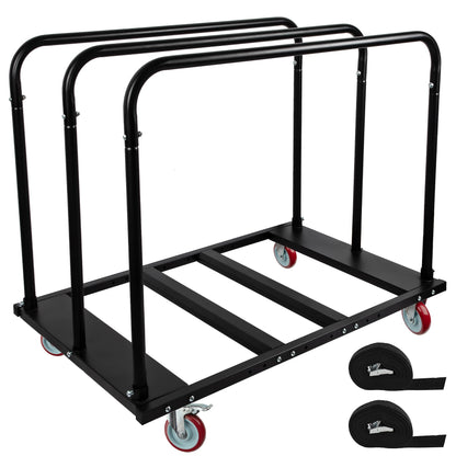 Eastrexon Folding Table Cart, Heavy Duty Table Dolly w/ 5" PU Swivel Wheels, Drywall Dolly Cart w/ 1800 LBS & 10 Table Capacity for Party Events, Hotel, Factory, Warehouse, (45.6" L x 29" W x 39" H)