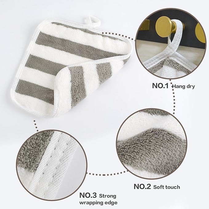 SINLAND Microfiber Facial Cloths Fast Drying Washcloth 8inch x 8inch Absorbent