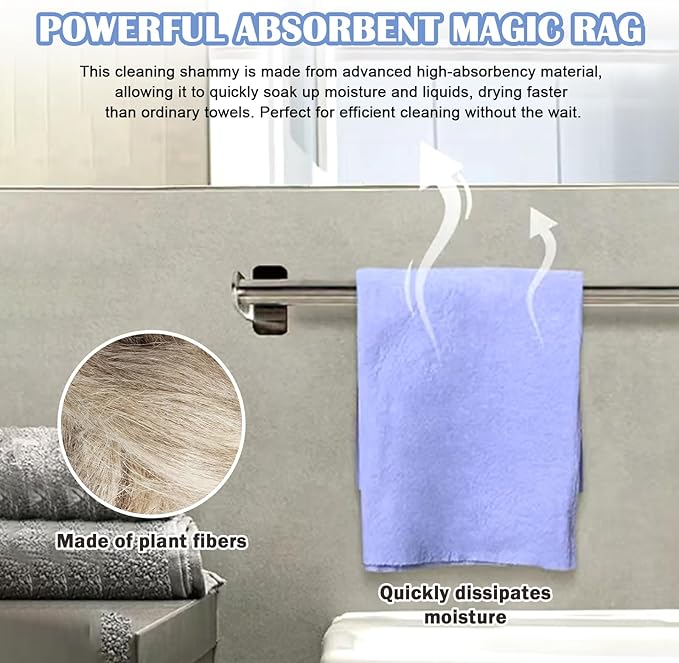 Ultra-Absorbent Miracle Cleaning Shammy, Super Absorbent Cleaning Cloth