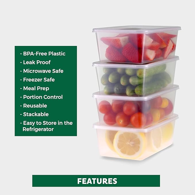 Freshware Food Storage Containers 25 oz Plastic Deli Containers