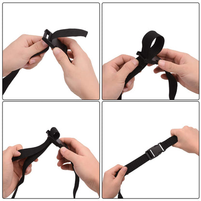 6 Pack Luggage Nylon Straps with Quick Release Buckle Utility Straps for Travel Packing Outdoor Sports, M, Black