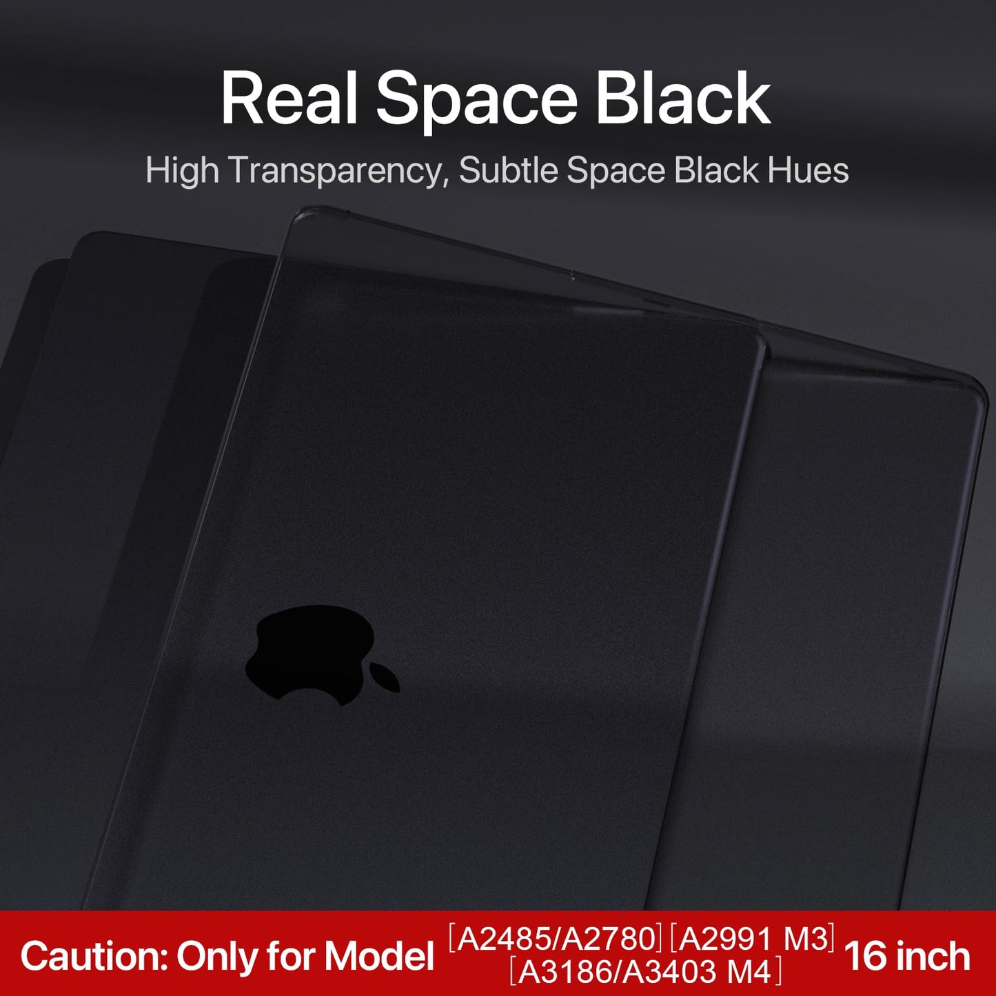 Soonjet Invisible Armor for MacBook Pro 16 inch Case 2024-2021 M4- M1 Pro/Max [Same as Bare] [Scientific Slim] A3403 A3186 A2991 A2780 A2485 Hard Shell Case Cover - Matte Clear (Space Black Clear)