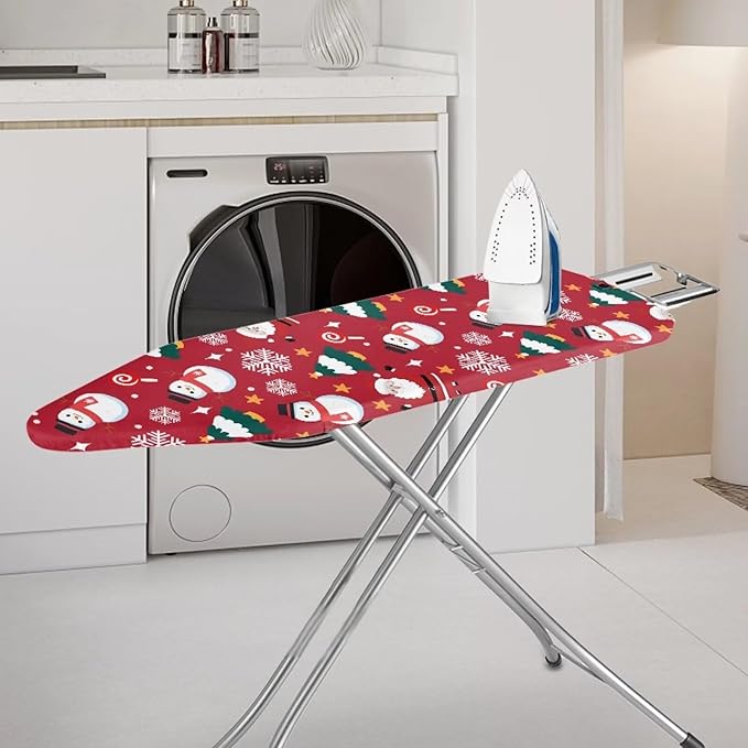 Santa Claus Snowman Ironing Board Cover Cover Heat-Reflective Scorch Resistant