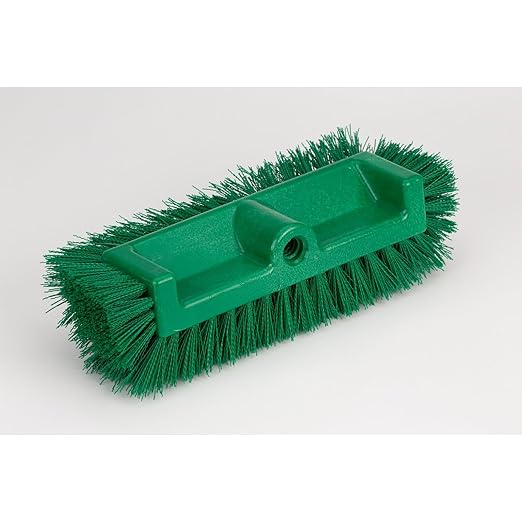 SPARTA Multi-Level Tile Scrub Brush 12" Wide Brush Head, Heavy-Duty Tile