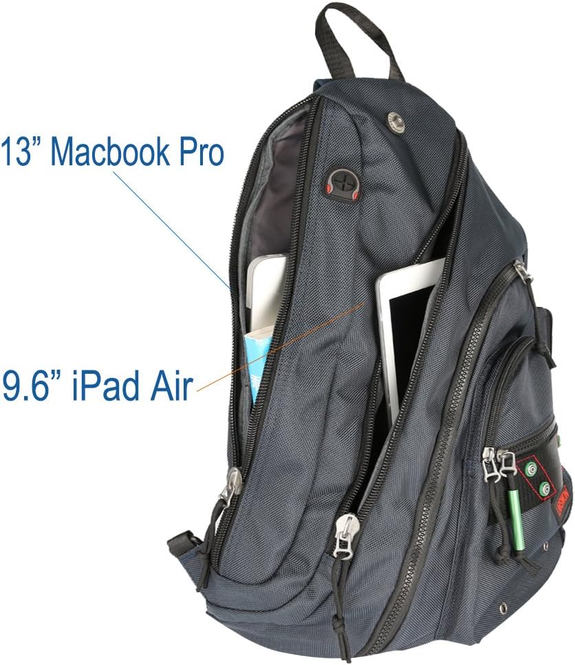 Sling Backpack, Sling Bag for Laptop, Crossbody Bag for Men, Larswon Shoulder Bag for Women, Laptop Backpack, Backpack