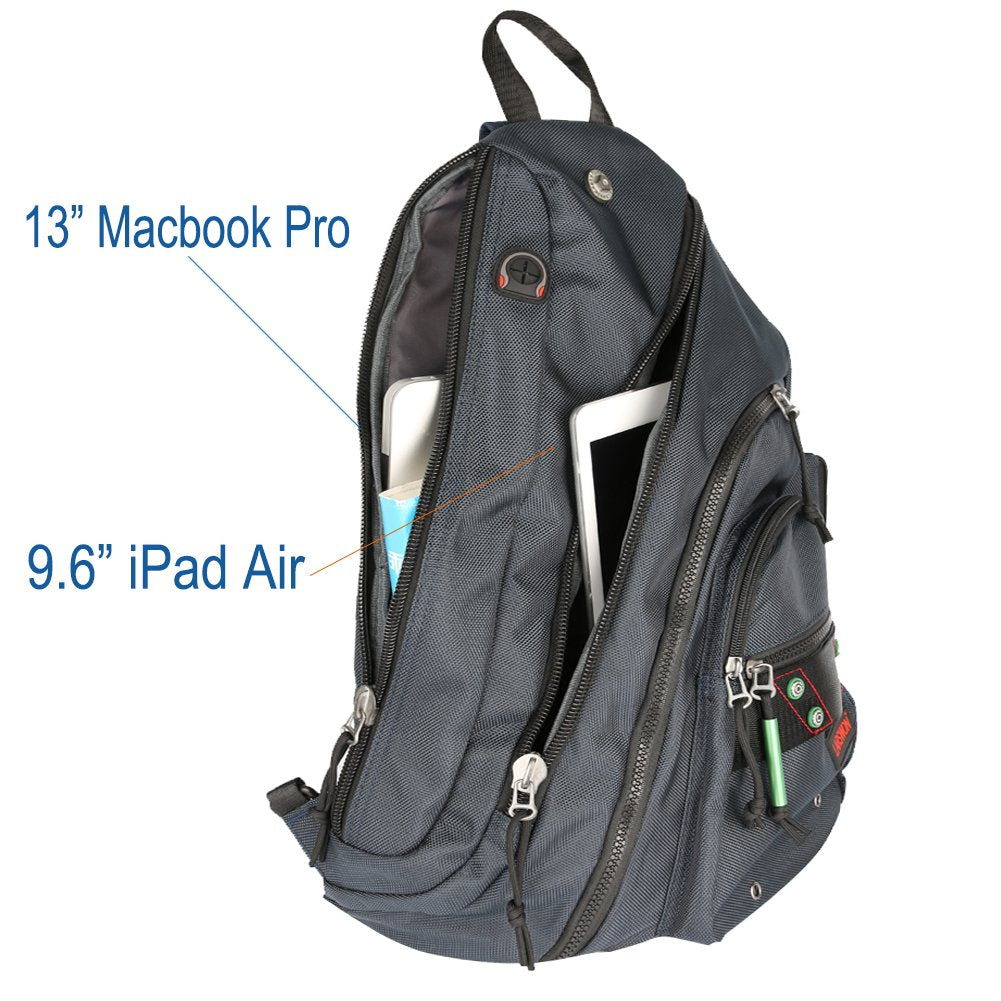 Sling Backpack, Sling Bag for Laptop, Crossbody Bag for Men, Larswon Shoulder Bag for Women, Laptop Backpack, Backpack