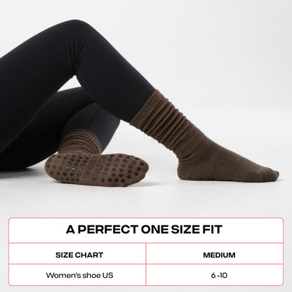 CoolMate Pilates Socks with Grips for Women, Yoga Socks, Crew Non Slip Women for Workout, Barre, Pilates Gifts