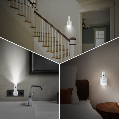 THOVAS Emergency LED Flashlight, Power Failure Light, Plug-in Flashlight for Home, Rechargeable Power Failure Flashlights, Handheld Lights Perfect for Hurricane, Survival Kits Emergencies 3 Pack