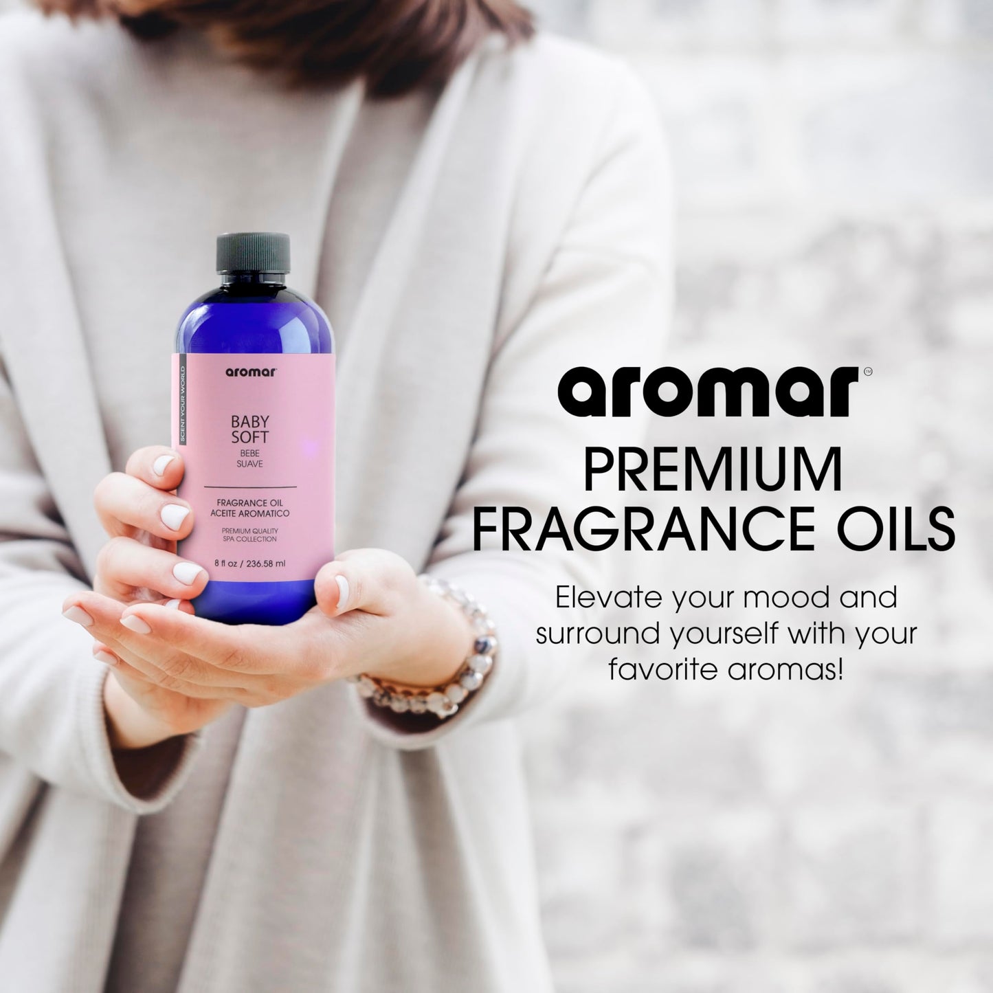 AROMAR Premium Fragrance Oil - Essential Oil for Diffusers & Home Aromatherapy - Cool Waters - 8oz