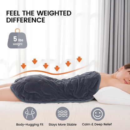 immtree Weighted Heating Pad for Deeper Pain Relief, 7lbs XXXL Size(29x24) with Fast Heat Technology, Heated Blankets for Adults, Relief for Back and Shoulder and Knee