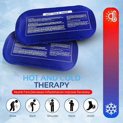 Ice Packs for Injuries Reusable (3-Piece Set) – Hot and Cold Ice Packs for Knee, Reusable Gel Wraps Support, Adjustable Ice Pack Pain Relief for Shoulders, Back Joints Muscles, Knees, Arms and Legs
