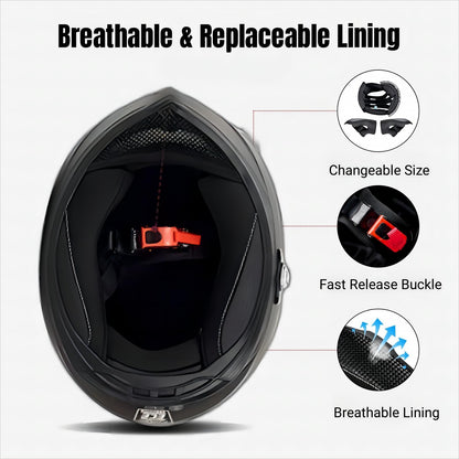 Bluetooth Motorcycle Helmet FreedConn BM12 DOT Full Face Bluetooth Helmets Motorcycle Dual Visor Helmet with Integrated Intercom System/ 2~3 Riders Pair/ 500M/ FM/ MP3/ Voice Dial (Multi-Color, XXL)
