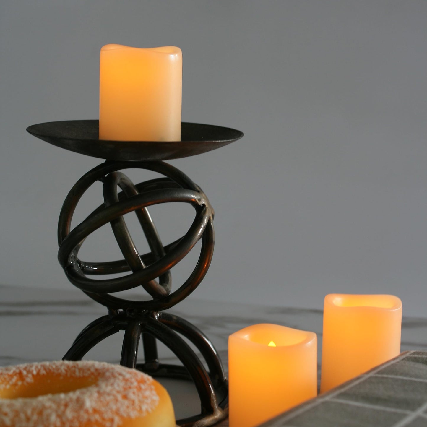 CANDLE CHOICE Battery Operated Flameless Votive Candles with Remote and Timer Realistic Flickering Electric Tea Lights Halloween Christmas Wedding Party Decorations Centerpieces 6 PCS Batteries Incl.