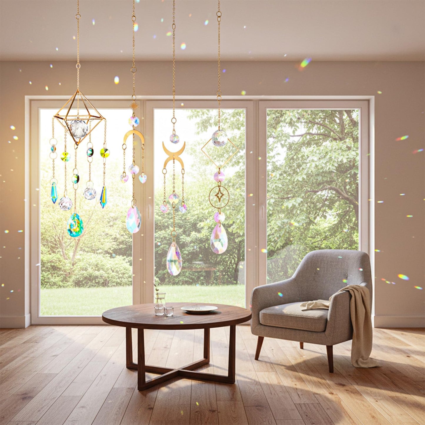 DIY Suncatcher Kits 400 Pcs Sun Catchers Making Kit Art and Crafts for Adults Prism Hanging Decorative Suncatcher with Crystals Rainbow Ball Maker for Window Garden Home Wedding Christmas Decor