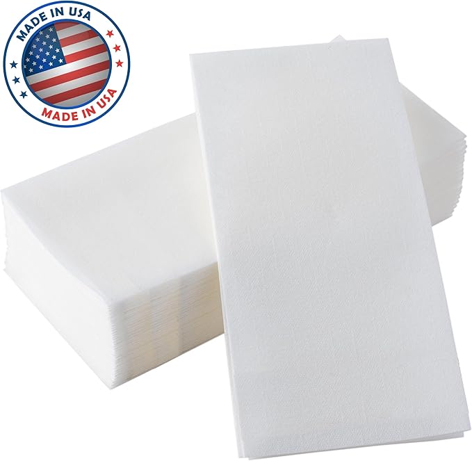 1000-Pack BloominGoods Disposable Bathroom Napkins | Linen-Feel Guest Towels