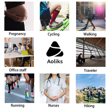Aoliks 4 Pairs Copper Compression Socks for Women & Men 15-20 mmHg,Best Support for Nurses Running Hiking