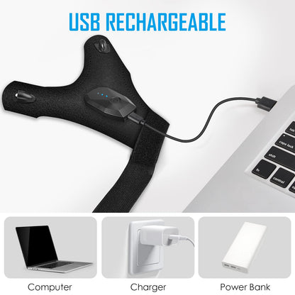 LED Rechargeable Flashlight Gloves - Stocking Stuffers for Adults, Cool Gadgets and Fishing Gifts for Dads and Men Who Have Everything