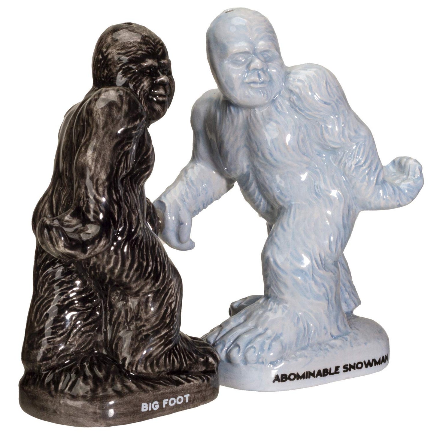 Pacific Giftware Big Foot Ceramic Salt and Pepper Shakers Set Funny Sasquatch Mythical Creature Tabletop Kitchen Accessory Hand-Painted Novelty Collectible Gift 5"H