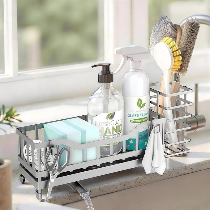 Sponge Holder for Kitchen Sink, Kitchen Sink Caddy