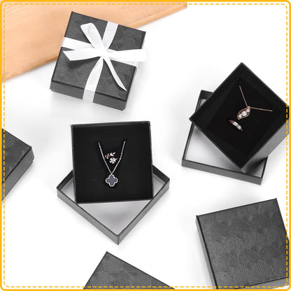 Glarks 12pcs 3.5 x 3.5 x 1.1in Jewelry Gifts Boxes Kit, Black Fan Shaped Jewelry Boxes for Ring Earring Jewelry, Christmas, Birthday, Anniversaries, Valentine’s Day, Mother’s Day and Other Festivals