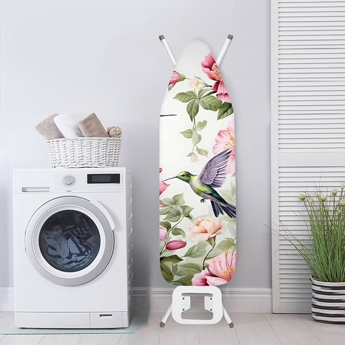 Sprowallow Hummingbird Flower Ironing Board Cover and Pad Full Size Scorch